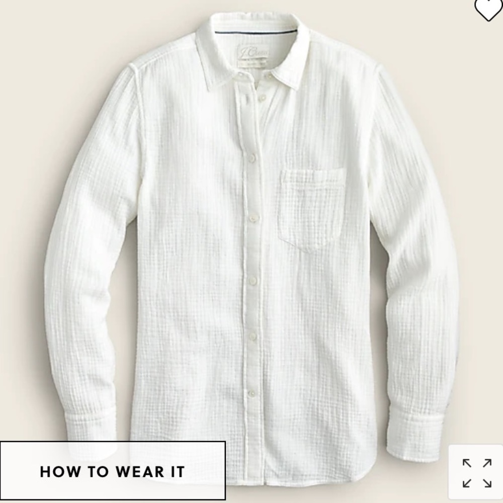 J. Crew White Button Down Shirt